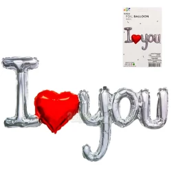 Фолиеви балони - надпис I Love you