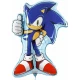 Комплект за рожден ден Sonic с картонена торта, подарък и украса - банер, балон