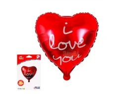 Фолиев балон сърце с надпис I Love you 55910