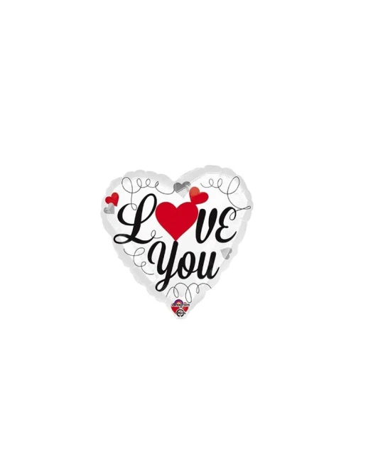 Фолиев балон сърце I LOVE YOU 45 см