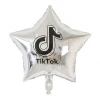 Фолиев балон сребърна звезда - Tik tok