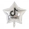 Фолиев балон сребърна звезда - Tik tok