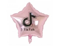 Фолиев балон звезда златна роза - Tik tok
