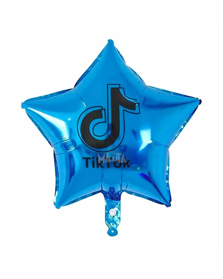 Фолиев балон синя звезда - Tik tok