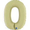 Фолиев балон цифра 0 в цвят green olive
