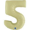 Фолиев балон цифра 5 в цвят green olive