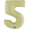 Фолиев балон цифра 5 в цвят green olive