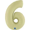 Фолиев балон цифра 6 в цвят green olive