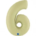 Фолиев балон цифра 6 в цвят green olive