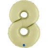 Фолиев балон цифра 8 в цвят green olive