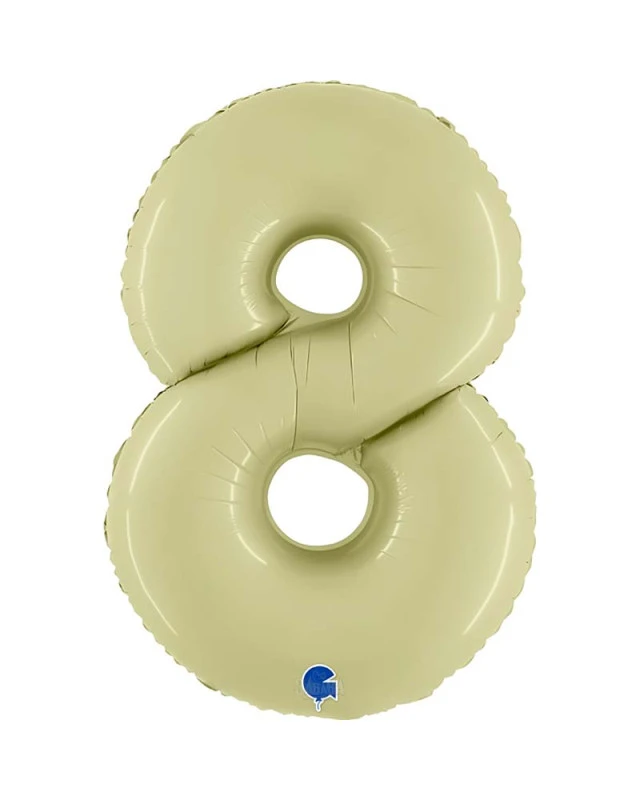 Фолиев балон цифра 8 в цвят green olive