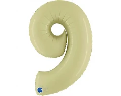 Фолиев балон цифра 9 в цвят green olive