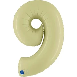 Фолиев балон цифра 9 в цвят green olive