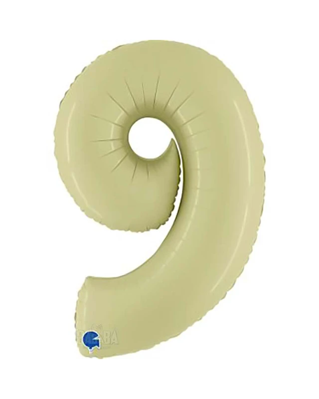 Фолиев балон цифра 9 в цвят green olive