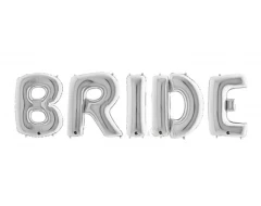 Фолиев надпис - BRIDE в сребърен цвят