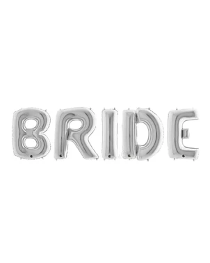 Фолиев надпис - BRIDE в сребърен цвят