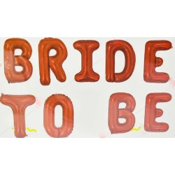 Фолиев надпис от балони „Bride to be“ – Червен