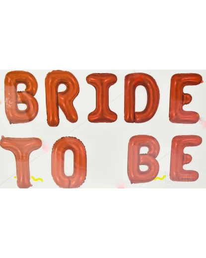 Фолиеви балони под формата на букви Bride to be в ярко червен цвят