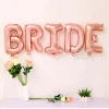 Фолиев надпис - BRIDE в цвят златна роза