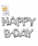 Фолиев надпис от балони „Happy B-Day“ – Сребро Фолиев надпис от балони „Happy B-Day“ – Сребро