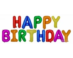 Фолиеви балони - Надпис Happy Birthday 001