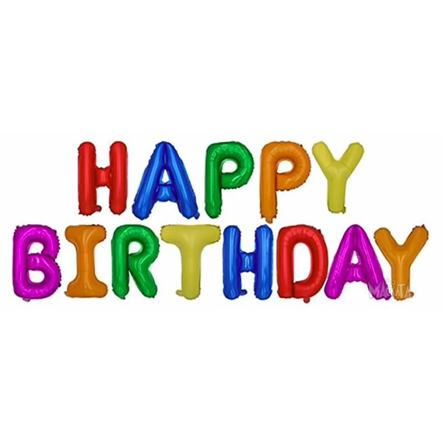 Фолиеви балони - Надпис Happy Birthday 001