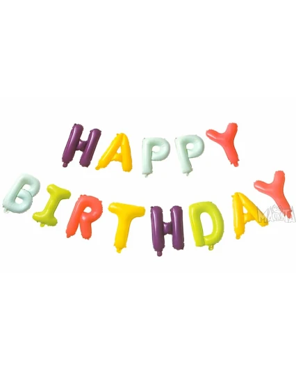 Фолиеви балони - Надпис Happy Birthday 002
