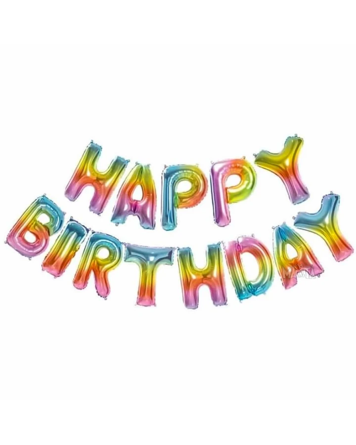 Фолиеви балони - Надпис Happy Birthday 003