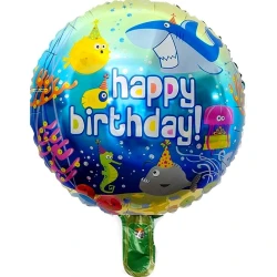 Фолиев балон Океан Happy Birthday 45 см