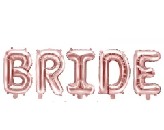 Фолиев надпис BRIDE в розово злато