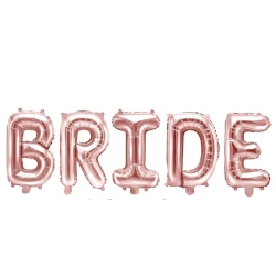 Фолиев надпис BRIDE в розово злато