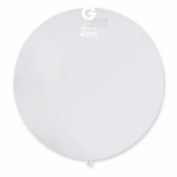Пастелни балони гигант в бял цвят G220