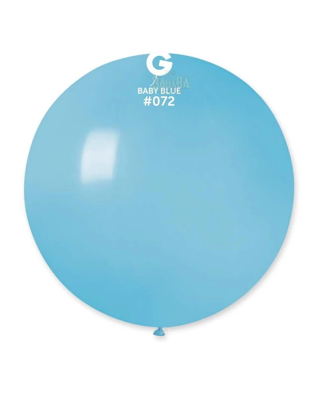 Пастелни балони гигант в цвят бебешко синьо G220
