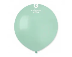 Пастелни балони гигант в цвят аквамарин G150 - 5бр