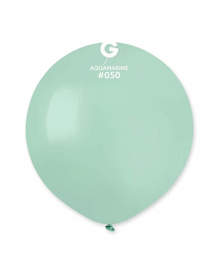 Пастелни балони гигант в цвят аквамарин G150 - 5бр