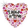Фолиев балон сърце с надпис I Love You 003