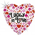 Фолиев балон сърце с надпис I Love You 003