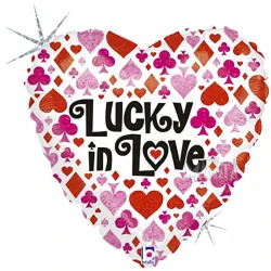 Фолиев балон сърце с надпис I Love You 003