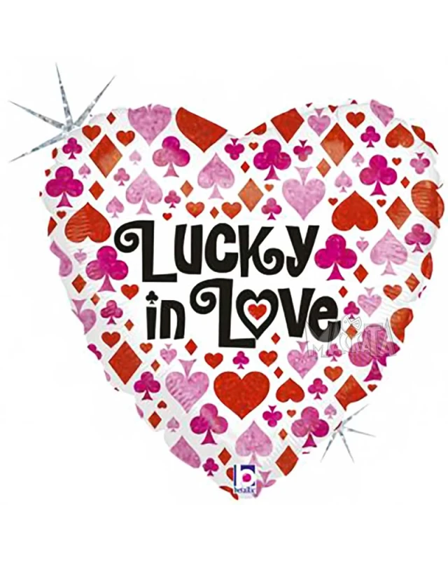 Фолиев балон сърце с надпис I Love You 003