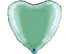 Фолиев балон сърце - Цвят Platinum Tiffany