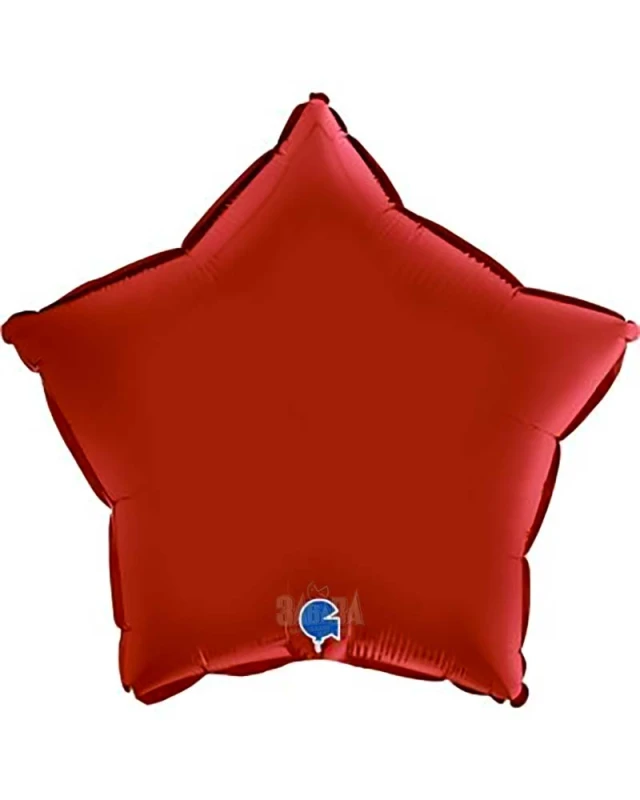 Фолиев балон звезда - Satin Rubin Red