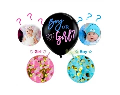 Гигантски латексов балон Boy or Girl с конфети
