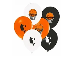 Балони с щампа - Баскетбол 5бр
