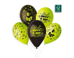 Балони с щампа - B-day геймър 5бр