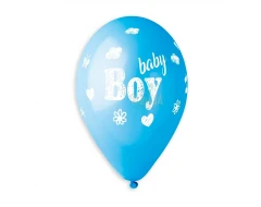 Балони с щампа - Baby boy 5бр 935