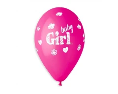 Балони с щампа - Baby girl 5бр 934