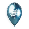 Балони хром с щампа - Happy Birthday 5бр