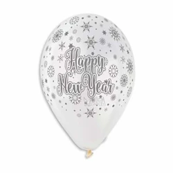 Балони с щампа - Happy New Year 5бр