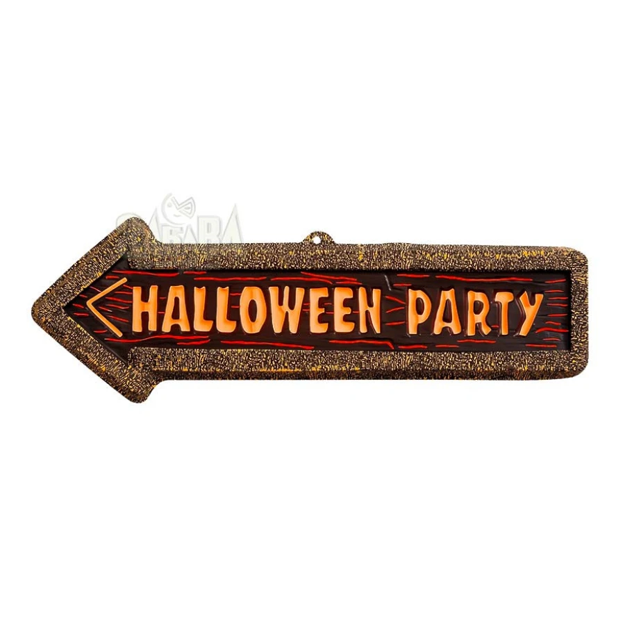 Украса за Хелоуин - Табела с надпис Halloween party 2123F