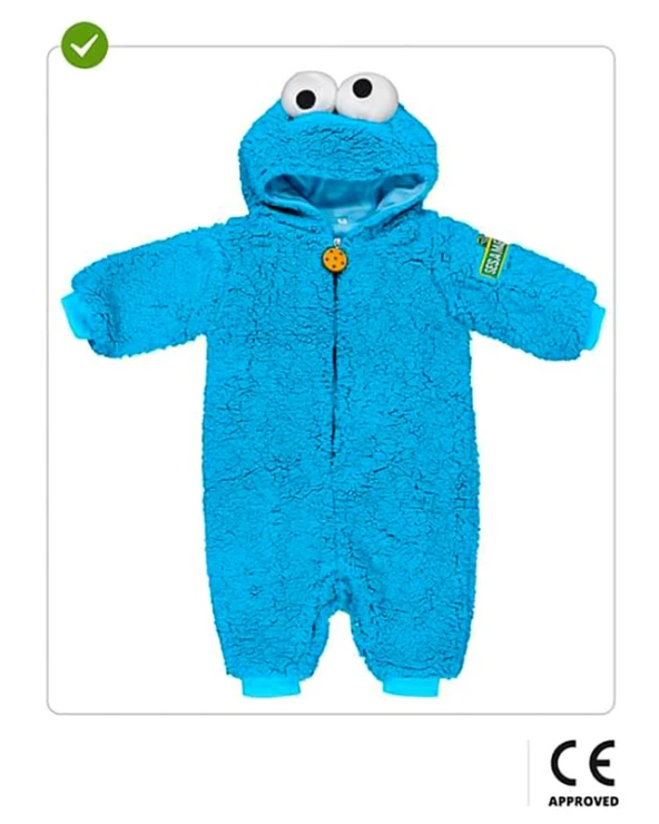 Бебешки костюм на Бисквитеното чудовище Cookie Monster